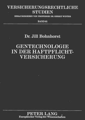 bokomslag Gentechnologie in Der Haftpflichtversicherung