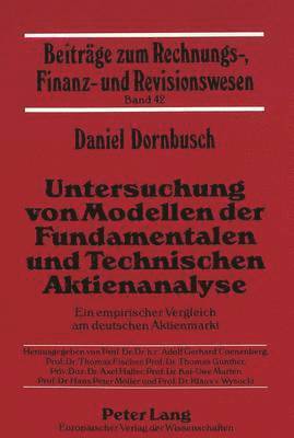 bokomslag Untersuchung Von Modellen Der Fundamentalen Und Technischen Aktienanalyse