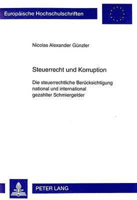 Steuerrecht Und Korruption 1