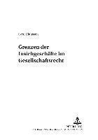 bokomslag Grenzen Der Insichgeschaefte Im Gesellschaftsrecht