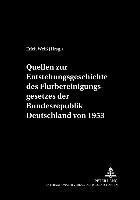 bokomslag Quellen Zur Entstehungsgeschichte Des Flurbereinigungsgesetzes Der Bundesrepublik Deutschland Von 1953