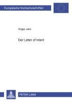 Holger Jahn - Der «Letter of Intent», Häftad