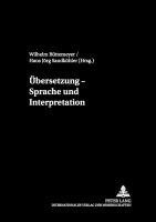 Wilhelm Büttemeyer, Hans Jörg Sandkühler - Uebersetzung - Sprache Und Interpretation, Häftad