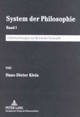 bokomslag System Der Philosophie