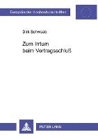 bokomslag Zum Irrtum Beim Vertragsschluß