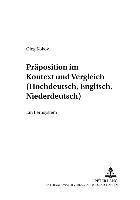 bokomslag Praepositionen Im Kontext Und Vergleich (Hochdeutsch, Englisch, Niederdeutsch)