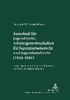 Akademie Fuer Deutsches Recht 1933-1945- Protokolle Der Ausschuesse- Ausschuss Fuer Jugendrecht, Arbeitsgemeinschaften Fuer Jugendarbeitsrecht Und Jugendstrafrecht (1934-1941) 1