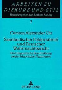 bokomslag Saarlaendischer Feldpostbrief Und Deutscher Wehrmachtbericht
