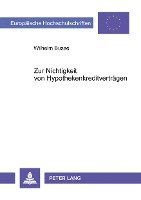 bokomslag Zur Nichtigkeit Von Hypothekenkreditvertraegen