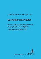 bokomslag Literalitaet Und Oralitaet