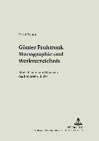 bokomslag Guenter Fruhtrunk Monographie Und Werkverzeichnis