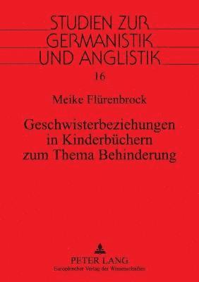 bokomslag Geschwisterbeziehungen in Kinderbuechern zum Thema Behinderung