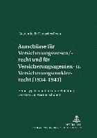 bokomslag Ausschuesse Fuer Versicherungswesen/-Recht Und Fuer Versicherungsagenten- Und Versicherungsmaklerrecht (1934-1943)