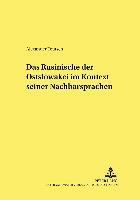 Das Rusinische Der Ostslowakei Im Kontext Seiner Nachbarsprachen 1