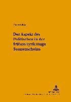Dieter Wilde, Theo Buck - Der Aspekt Des Politischen in Der Fruehen Lyrik Hugo Sonnenscheins, Häftad