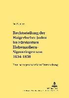 bokomslag Die Rechtsstellung Der Haigerlocher Juden Im Fuerstentum Hohenzollern-Sigmaringen Von 1634-1850