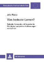 Julia Rózsa - Was Bedeutet Lernen?, Häftad