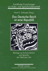 bokomslag Das Deutsche Reich Ist Eine Republik