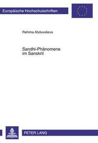 bokomslag Sandhi-Phaenomene Im Sanskrit