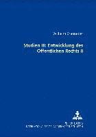 bokomslag Studien III: Entwicklung Des Oeffentlichen Rechts II