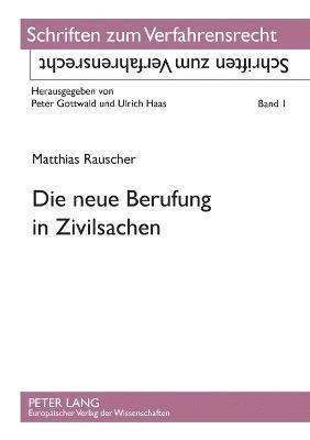 bokomslag neue Berufung in Zivilsachen