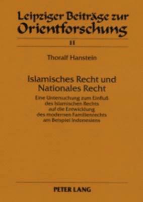 bokomslag Islamisches Recht Und Nationales Recht- Teil 1 / Teil 2