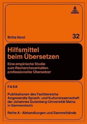 Britta Nord - Hilfsmittel beim Uebersetzen, Häftad