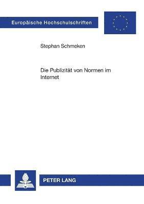 bokomslag Publizitaet von Normen im Internet