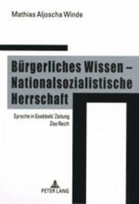 bokomslag Buergerliches Wissen  Nationalsozialistische Herrschaft