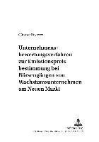 bokomslag Unternehmensbewertungsverfahren Zur Emissionspreisbestimmung Bei Boersengaengen Von Wachstumsunternehmen Am Neuen Markt