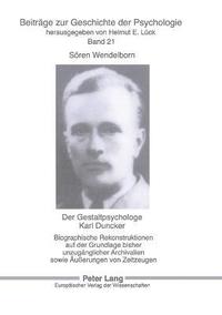 bokomslag Gestaltpsychologe Karl Duncker