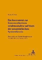 Instrument Zur Kommunikationsstrukturanalyse Auf Basis Der Autopoietischen Systemtheorie