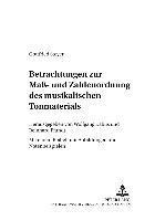 bokomslag Betrachtungen Zur Ma- Und Zahlenordnung Des Musikalischen Tonmaterials