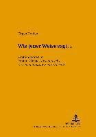 bokomslag 'Wie Jener Weise Sagt...'