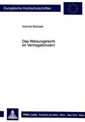 bokomslag Das Weisungsrecht Im Vertragskonzern