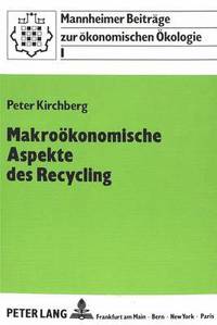 bokomslag Makrooekonomische Aspekte Des Recycling