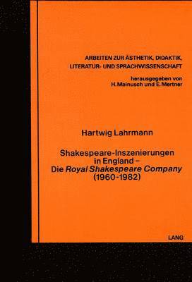 bokomslag Shakespeare-Inszenierungen in England- Die Royal Shakespeare Company (1960-1982)