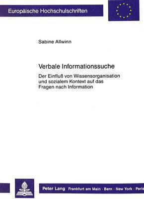 Verbale Informationssuche 1