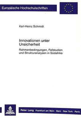 bokomslag Innovationen Unter Unsicherheit