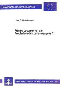 bokomslag Fruehes Lesenlernen ALS Prophylaxe Des Leseversagens?