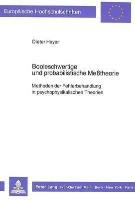 bokomslag Booleschwertige Und Probabilistische Metheorie