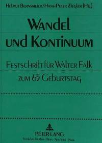 bokomslag Wandel Und Kontinuum