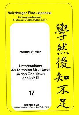 bokomslag Untersuchung Der Formalen Strukturen in Den Gedichten Des Luh KI