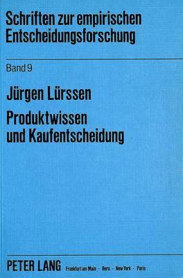 bokomslag Produktwissen Und Kaufentscheidung