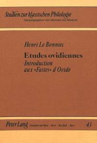 bokomslag Etudes ovidiennes