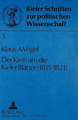 bokomslag Der Kreis Um Die Kieler Blaetter (1815 - 1821)