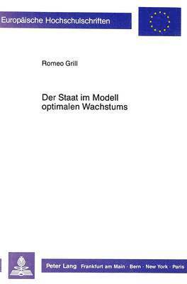 bokomslag Der Staat Im Modell Optimalen Wachstums