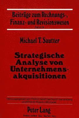 bokomslag Strategische Analyse Von Unternehmensakquisitionen