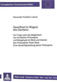 bokomslag Gewiheit Im Wagnis Des Denkens