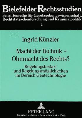 bokomslag Macht Der Technik - Ohnmacht Des Rechts?